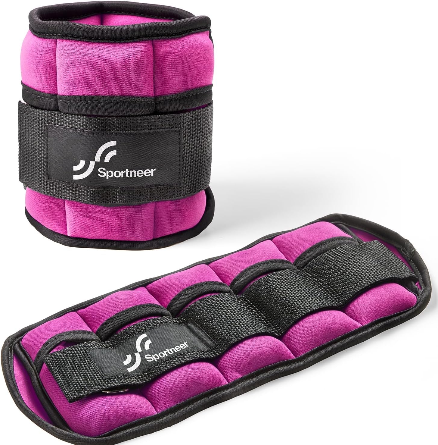 Adjustable Ankle Weights - 7 lbs/Pair for Strength Training, Yoga, Walking, Running, Aerobics, and Physical Therapy with Secure Straps for Men and Women